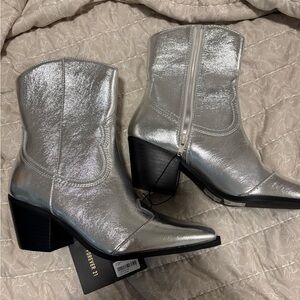 Metallic Cowboy Booties